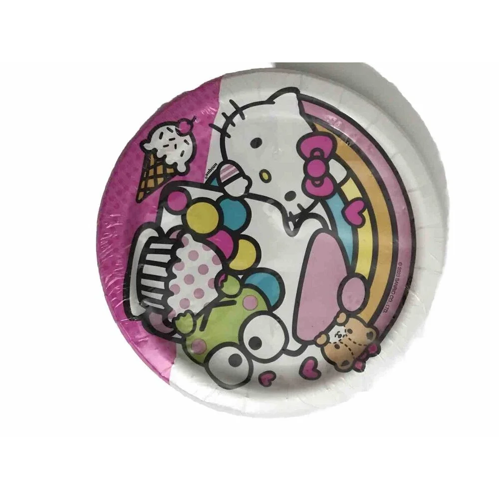 Hello Kitty Birthday Paper Party Plates  One Size 1-Pack Of 8 Plates